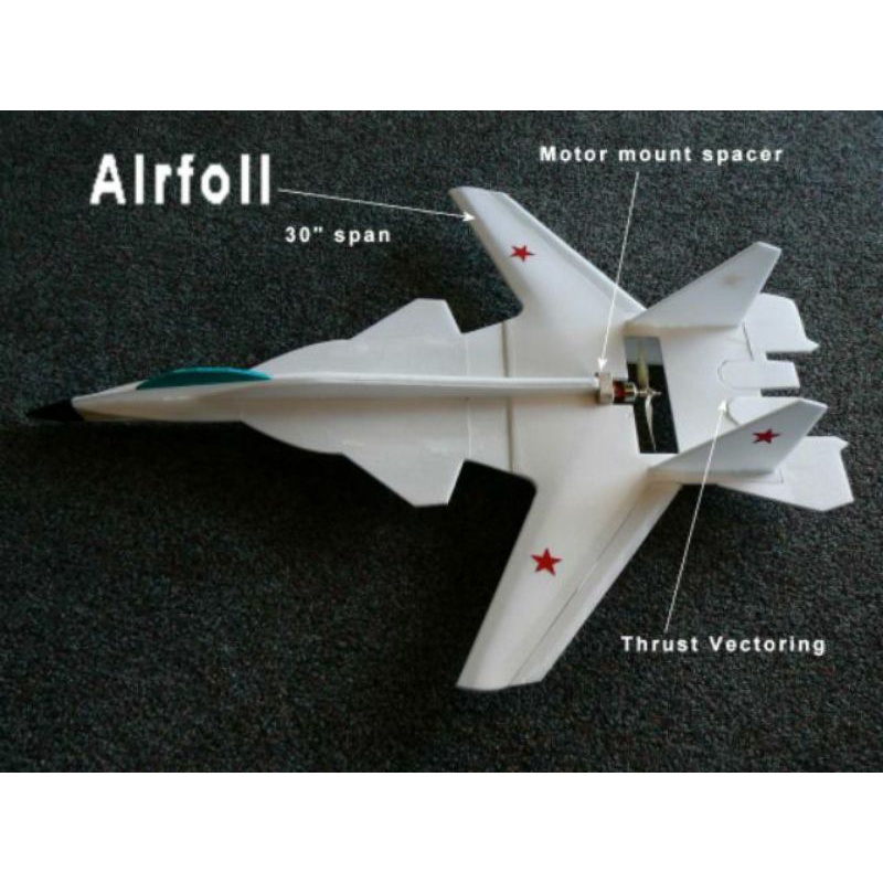 ❤️Siêu SOCK ❤️ Bộ vỏ kit máy bay Su -47 sải 72cm