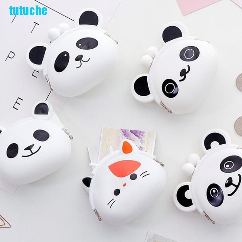 Ví Đựng Tiền Xu Mini Bằng Silicon Mềm Họa Tiết Hoạt Hình Dễ Thương Cho Bé Gái