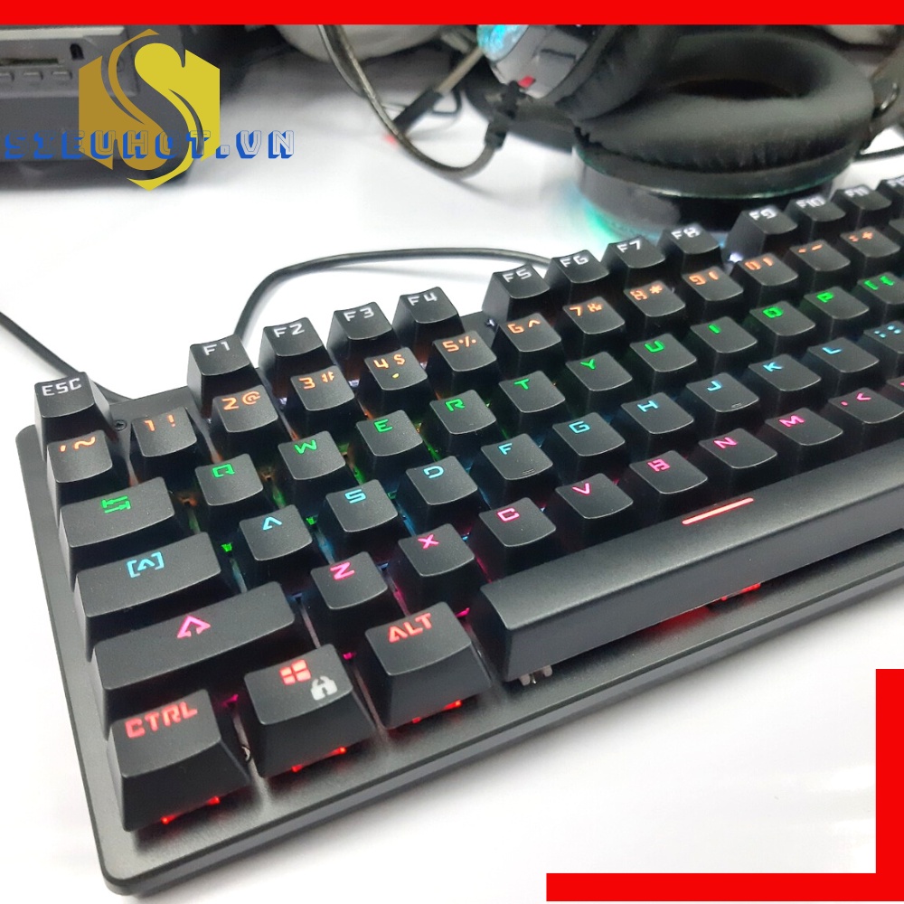 Bàn phím cơ có dây máy tính BAJEAL k200 TKL led gaming keyboard pc chuyên game cao cấp
