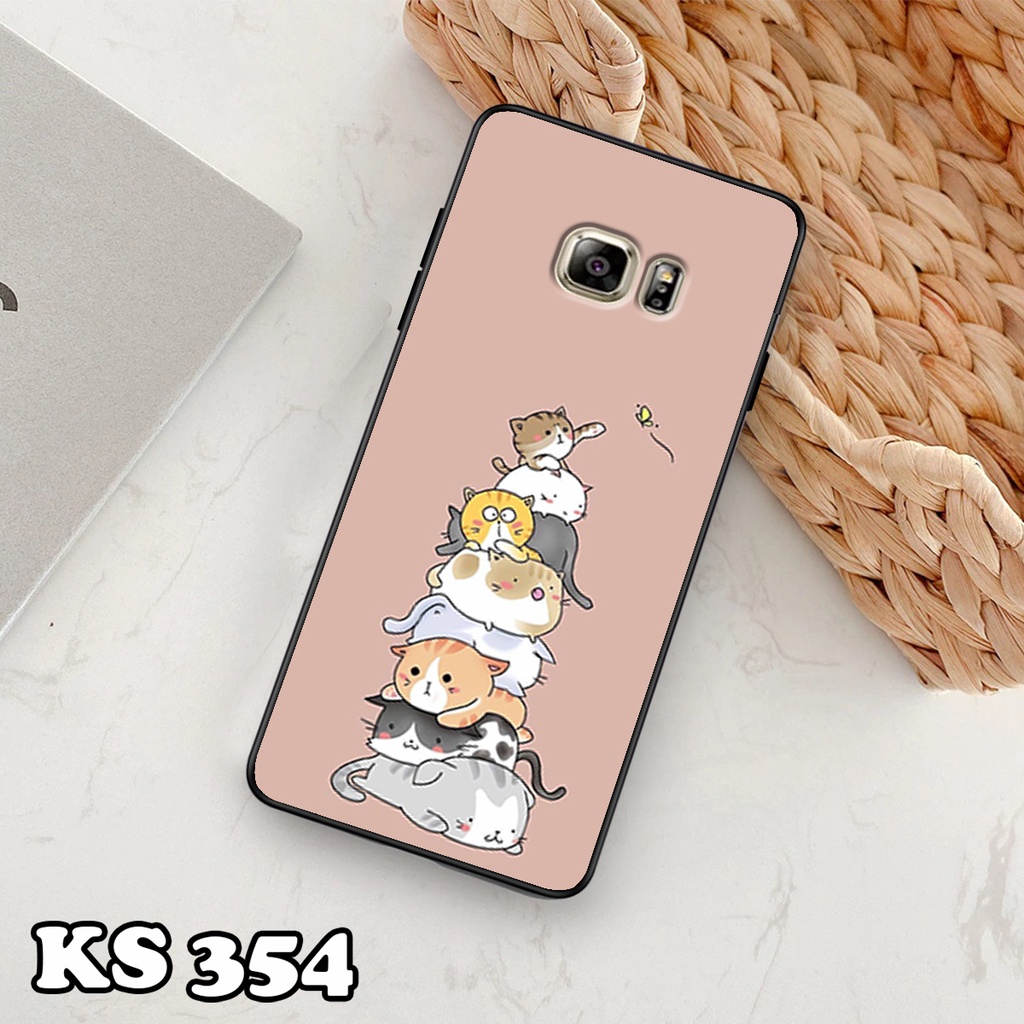 Ốp lưng Samsung S6 - Samsung S6 Edge - Samsung S6 Edge+ - Ốp in hình Cat&amp;Bear đáng yêu - Chất liệu TPU siêu bền