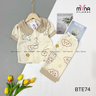 Bộ ngủ cho bé dáng pijama cổ sen, chất lụa mango mềm mát