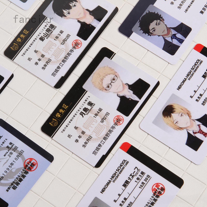 Thẻ ID bằng PVC in hình anime Haikyuu! xinh xắn cho trẻ em