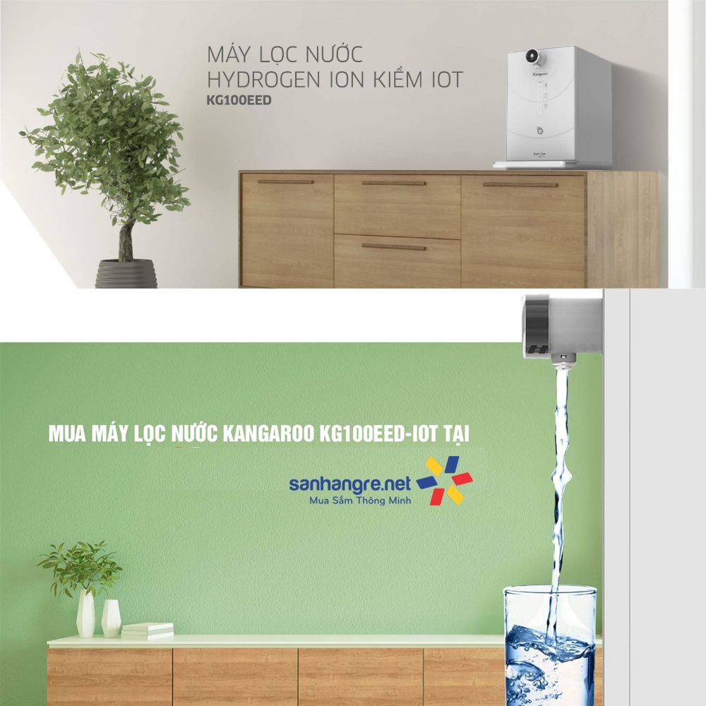 Máy lọc nước Kangaroo Hydrogen ion kiềm KG100EED-IoT