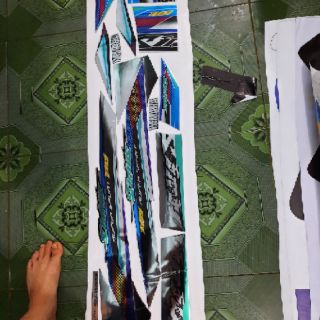 Tem rời crôm dán xe sirius đặt in