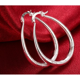 Bông Tai Tròn Mạ Bạc 925