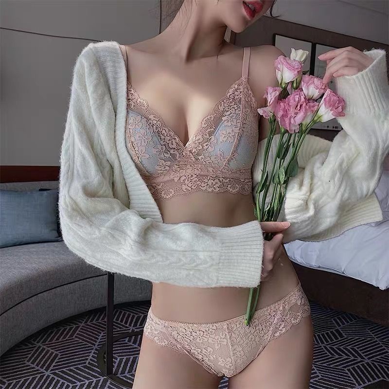 Áo lót Mỏng Cúp Ngực Không Gọng Thoải Mái Thoáng Khí Kiểu Pháp Quyến Rũ Cho Bạn Gái