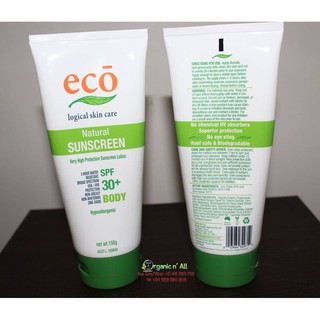 Eco natural sunscreen body spf 30+ - kem chống nắng toàn thân