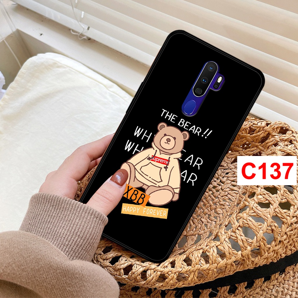 Ốp lưng Oppo A5 2020 - A9 2020 in hình gấu bear dễ thương, cute.
