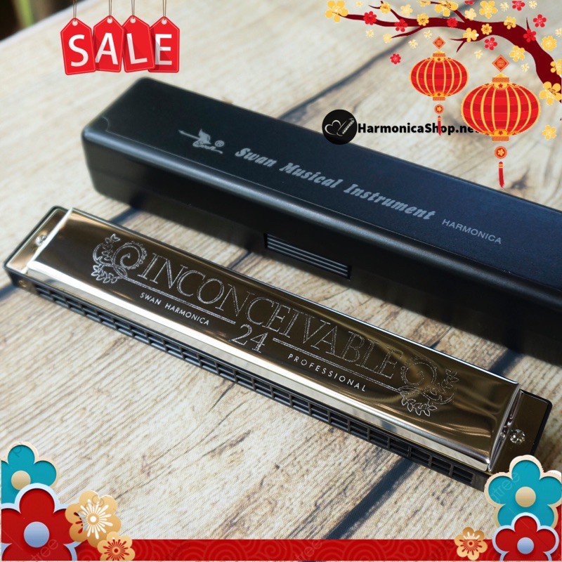 Kèn Harmonica Tremolo Swan Inconceivable 24 lỗ tone C