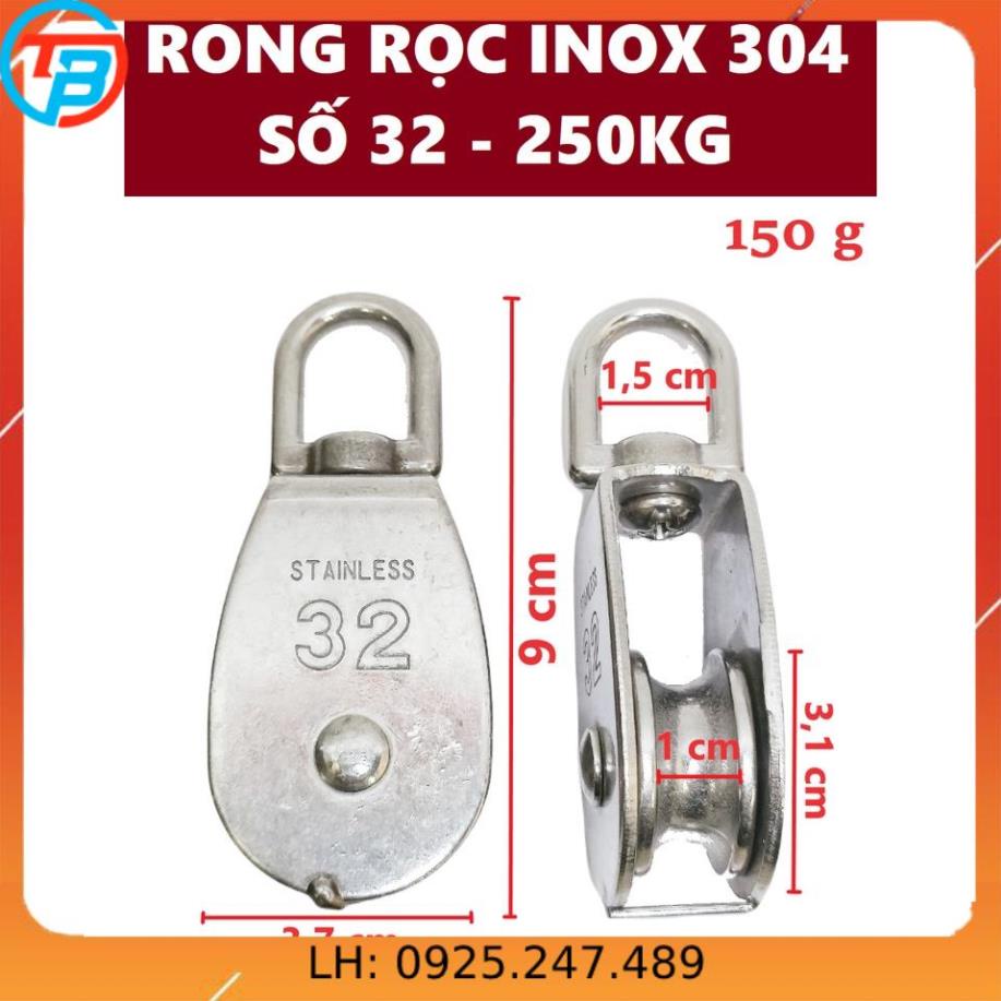 Ròng rọc INOX 304 số 32 CÁP THÉP SÀI GÒN