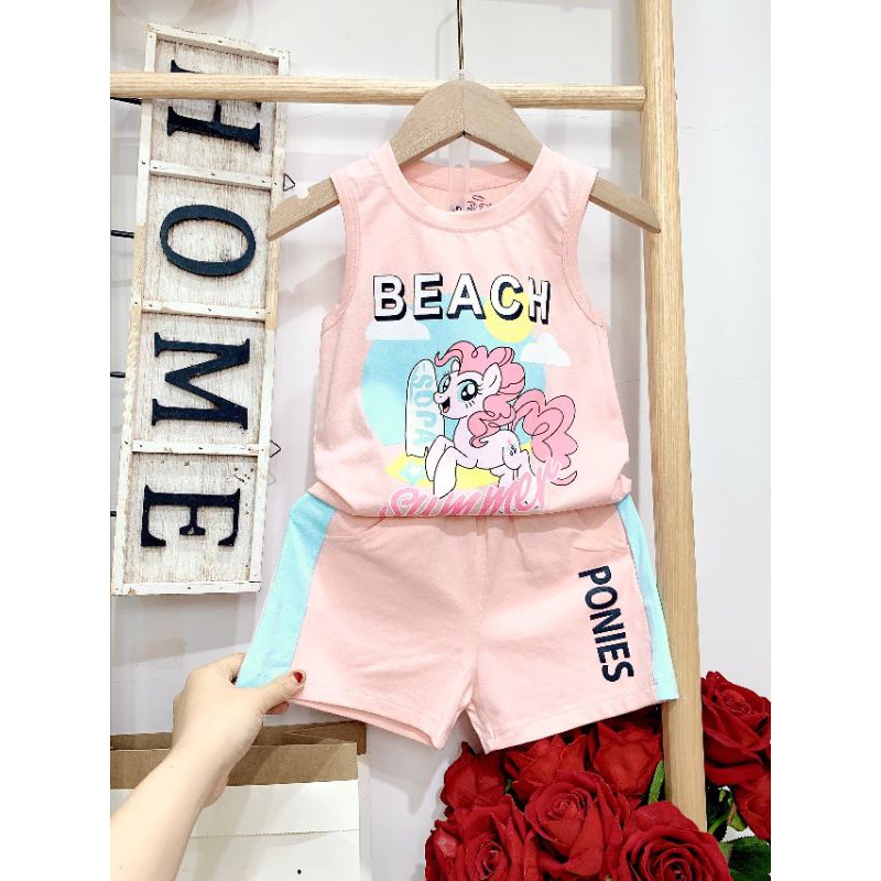 ✓8_33kg✓ set bộ sát nách bé gái Beach Summer hàng nhà máy Bb Angel