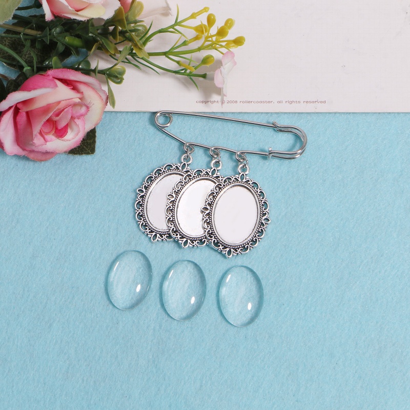 Khung Ảnh Cưới Bằng Kính Cabochon Hình Oval Phối Ren Độc Đáo Diy
