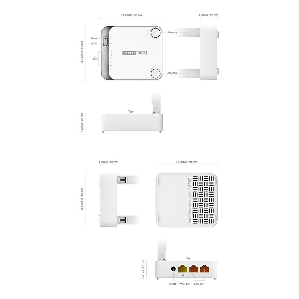 Bộ phát Wifi chuẩn N TOTOLINK N200RE V3 300Mbps