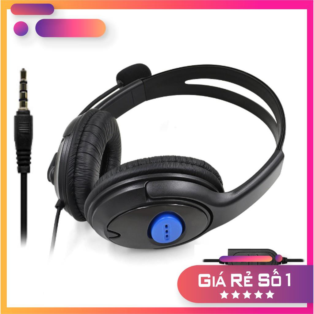 Tai nghe máy tính kèm mic chỉ 1 jack audio 3.5 loại 4 khấc mới dùng trực tiếp cho máy game PS4 | BigBuy360 - bigbuy360.vn