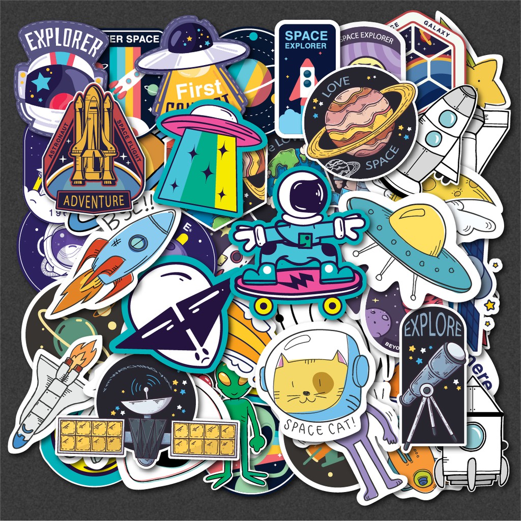 Sticker Galaxy chống nước sticker dán laptop, điện thoại, đàn guitar, mũ bảo hiểm, vali. MSP: G02