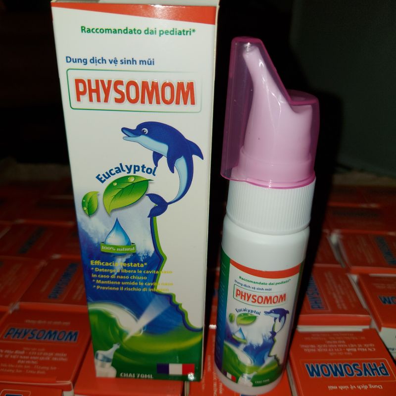 (Chính hãng) Xịt mũi physomom chai 70ml giúp giảm nghẹt mũi, sổ mũi ở trẻ em