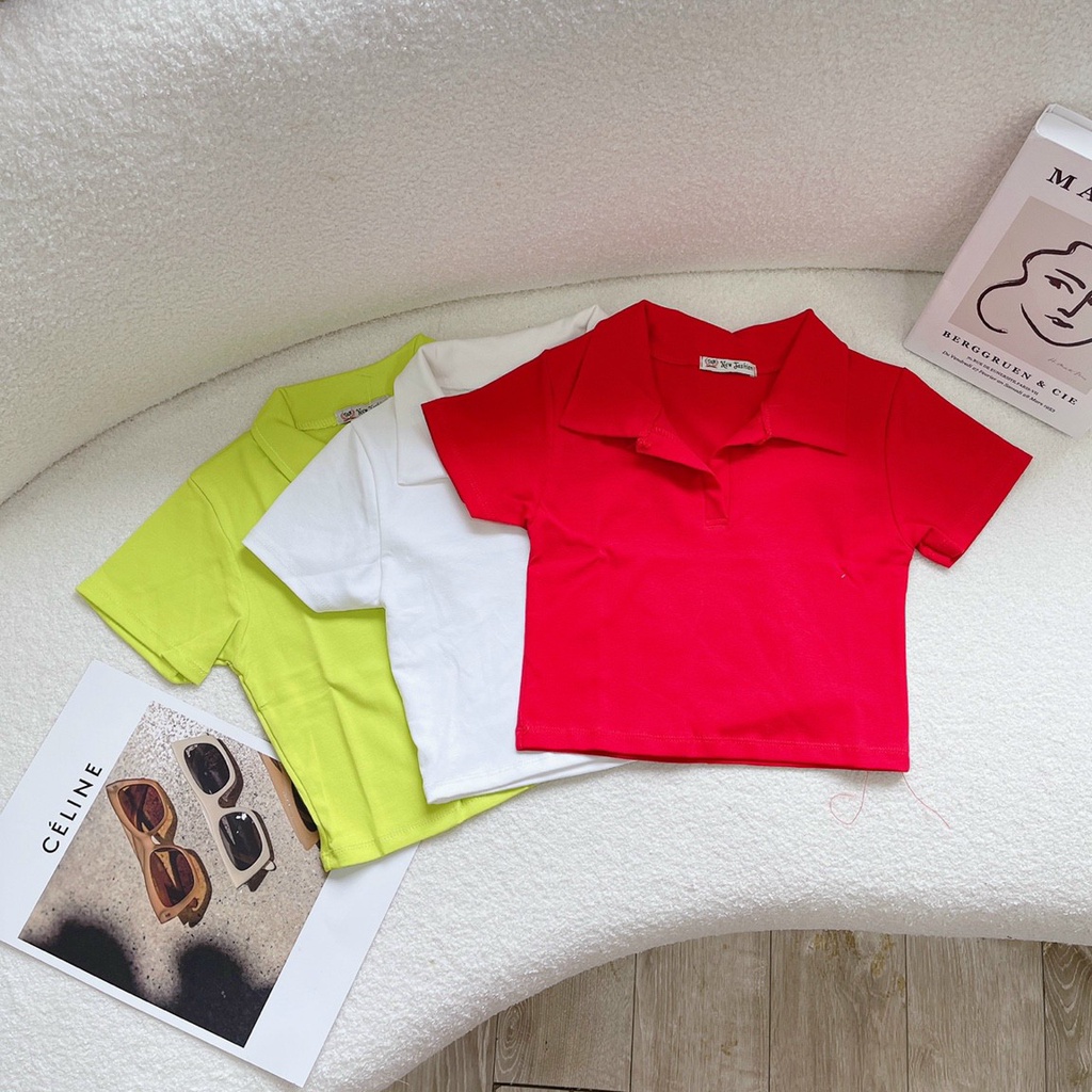 ÁO CROPTOP CÓ CỔ 02( KÈM ẢNH THẬT ) alohashop91