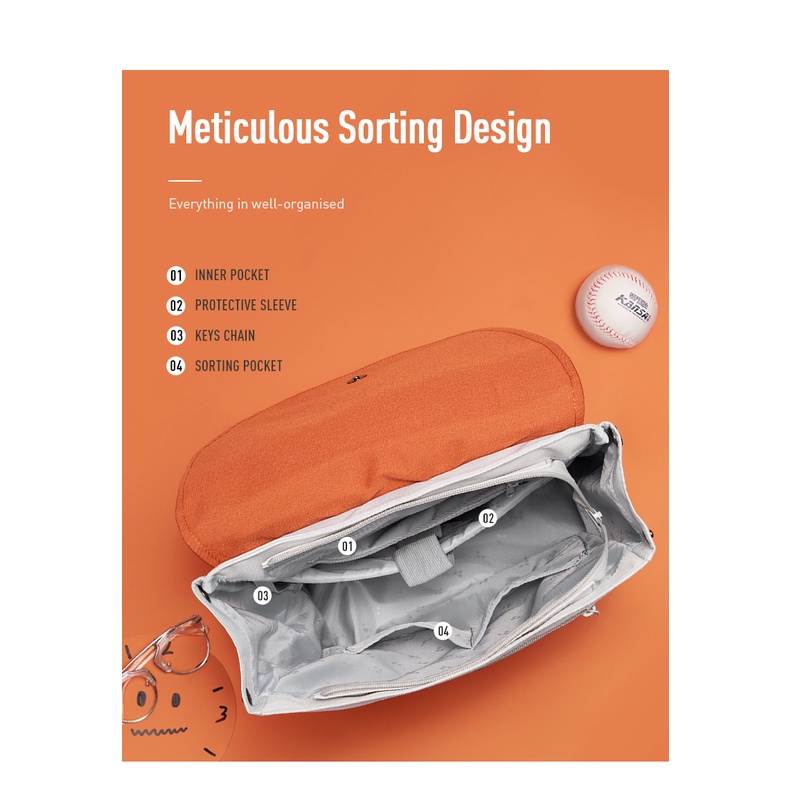 MAH Young Ba lô máy tính xách tay màu tương phản phong cách Hàn Quốc