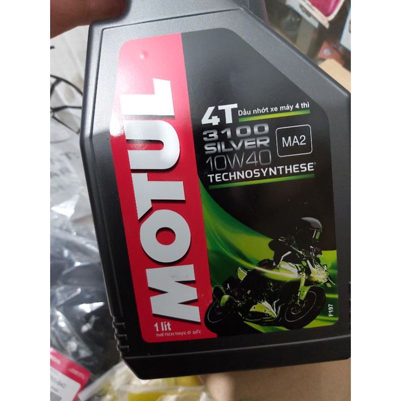 1 lít - Dầu nhớt MOTUL 3100 Silver 10w40 dùng cho xe máy 4 thì