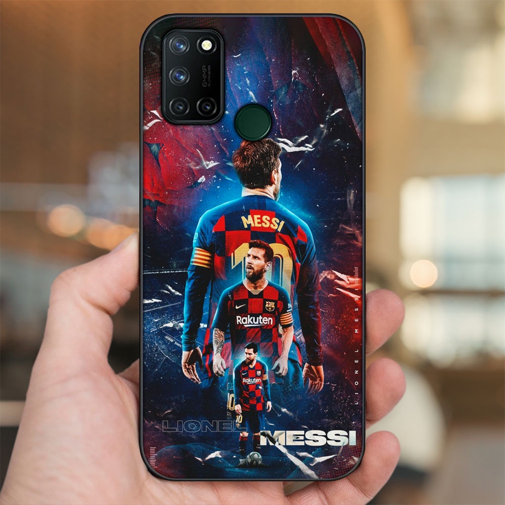 Ốp lưng Realme C17, 7i viền đen in hình Lionel Messi Barcelona PSG