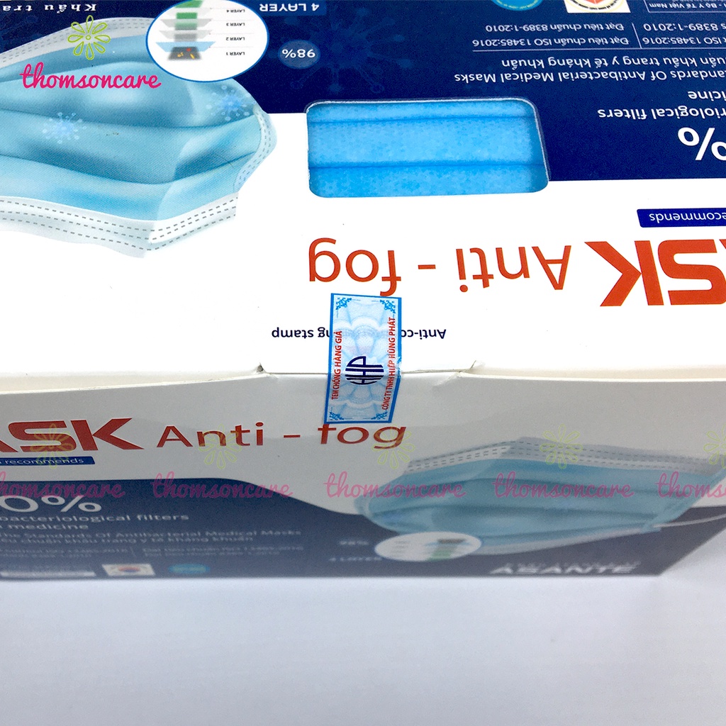 Khẩu trang 4 lớp kháng khuẩn - Khẩu trang y tế, kt lọc bụi