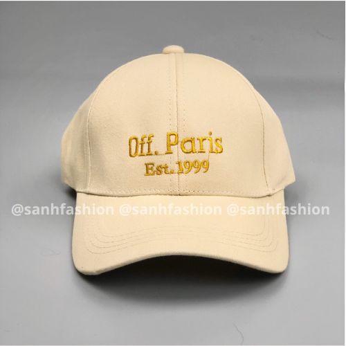 Mũ lưỡi trai thêu chữ Off Paris Nón kết chất kaki cao cấp thời trang form unisex nam nữ K57