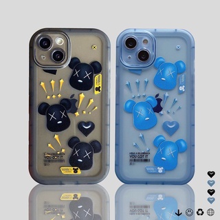 Ốp Điện Thoại Trong Suốt Chống Sốc In Hình Gấu Hoạt Hình Cho iPhone 11 12 13 Pro max X XR XS 7 8 Plus 13Promax