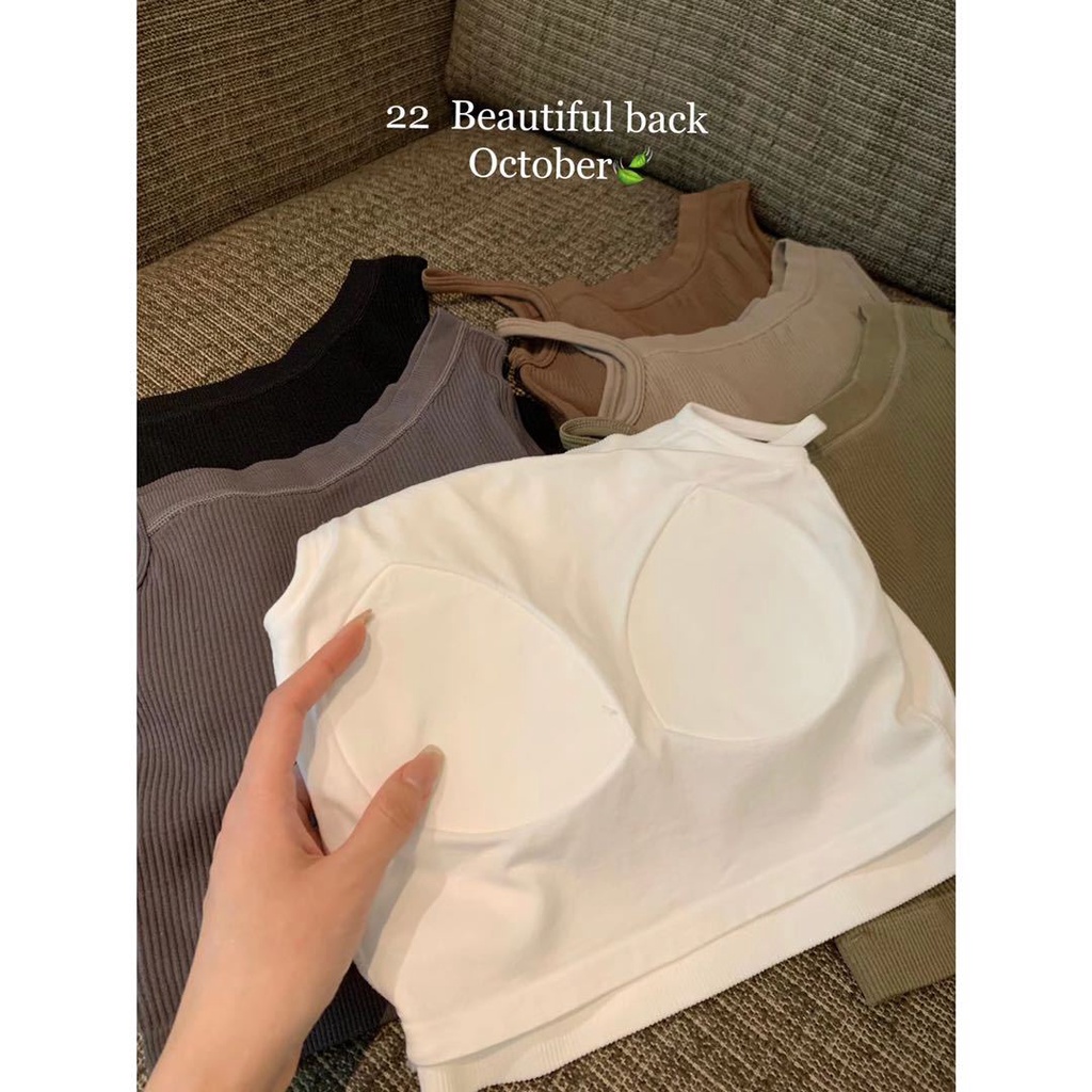 061829 Áo Ngực Dạng Ống Bất Đối Xứng Có Miếng Lót Cố Định