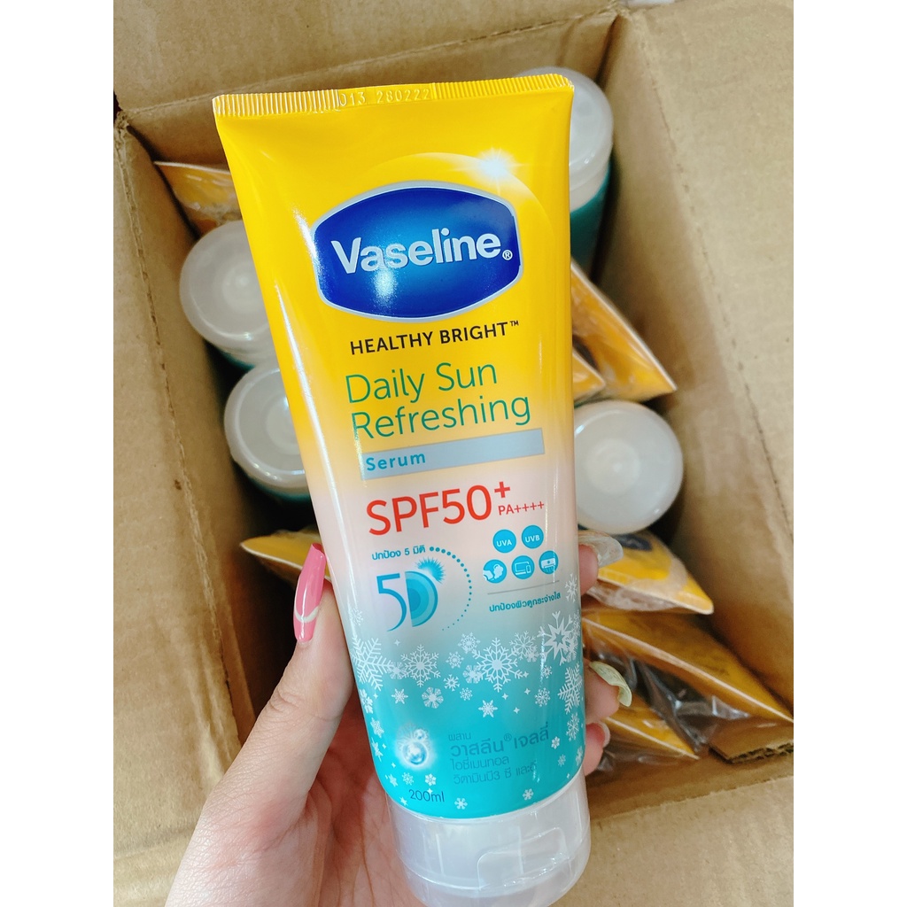 Sữa Dưỡng Thể Chống Nắng Vaseline Healthy Bright Daily Sun Refreshing Serum SPF50 200ml