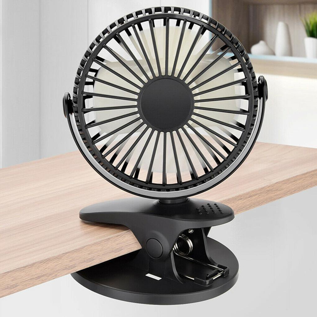 Quạt Điện Để Bàn Mini Ít Ồn Xoay 360 Độ Có Kẹp Tiện Dụng Cho Học Sinh