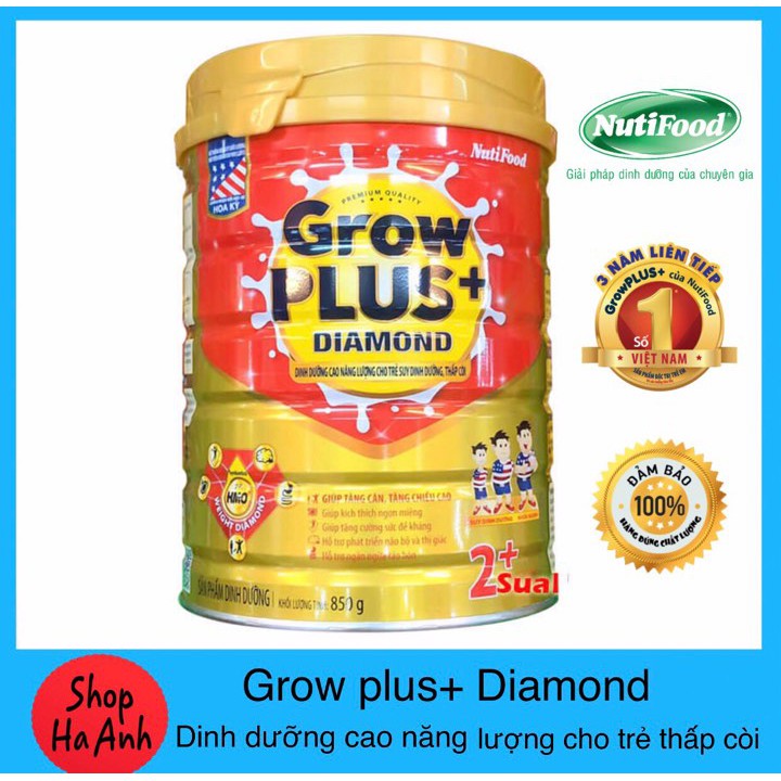 Sữa Grow Plus Diamond 2+ 850g (Date 2021)