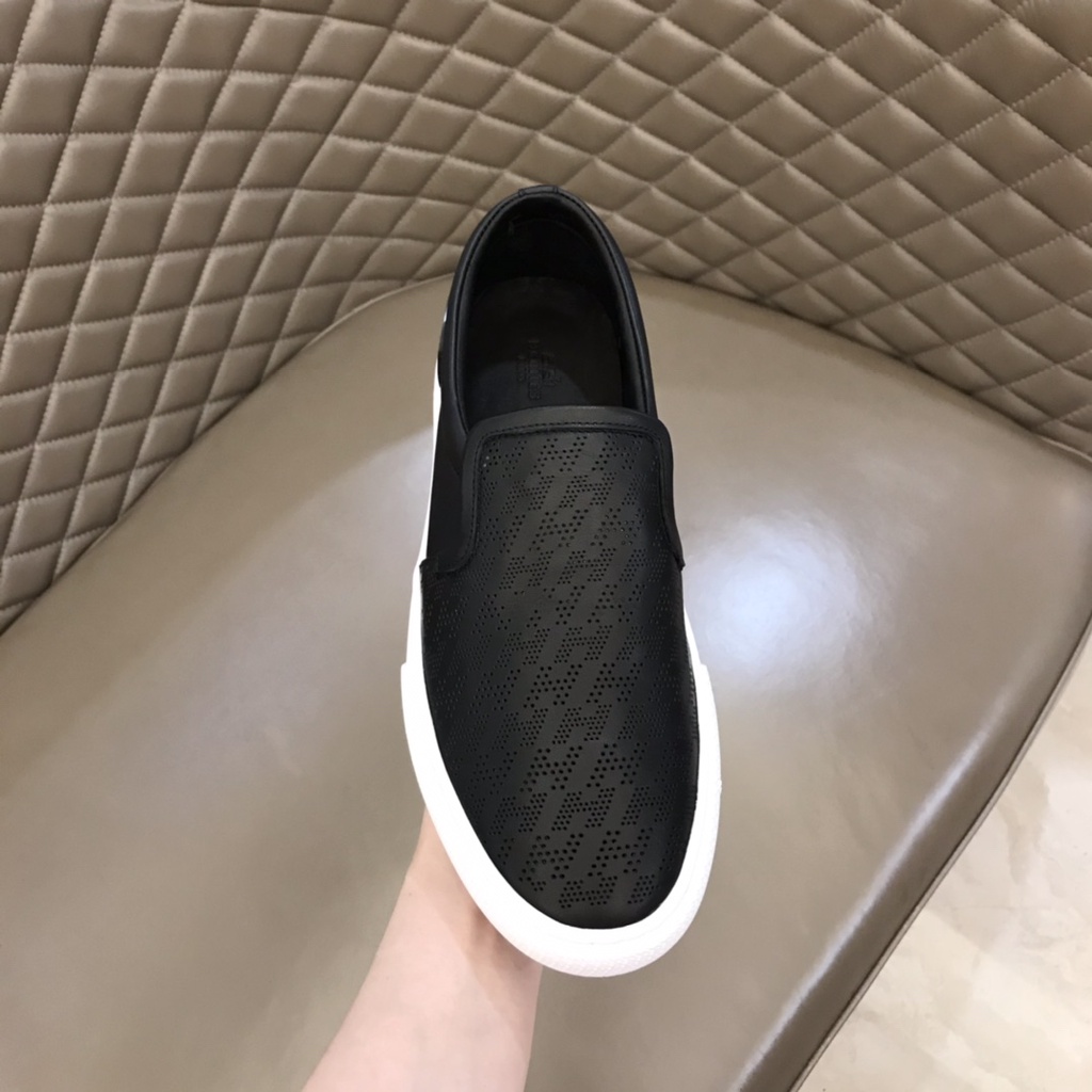 Giày lười nam da thật cao cấp HERMES HM thiết kế đơn giản, trẻ trung với lớp da được trang trí tỉ mỉ