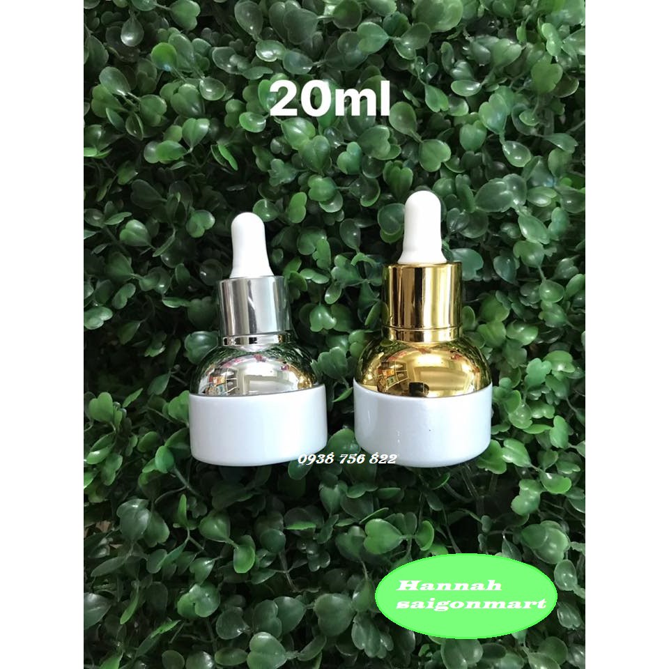 Chai serum bóp giọt tròn 20ml - Chai chiết mỹ phẩm 20ml