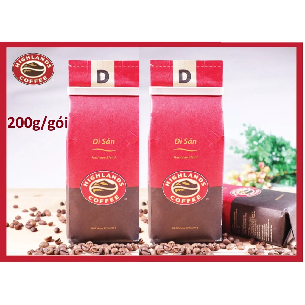 Combo 2 gói Cà phê rang xay Di sản Highlands Coffee 200g/gói