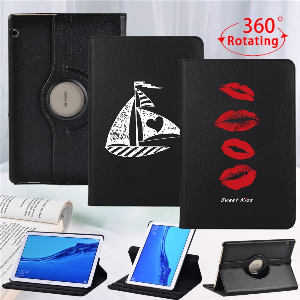 Bao Da Xoay 360 Độ Cho Máy Tính Bảng Huawei Mediapad T3 10 9.6 "/ Mediapad T5 10 10.1"