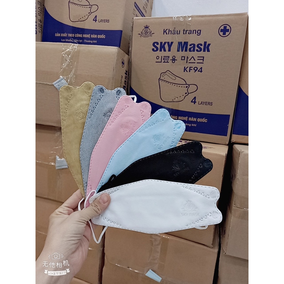 Set 50 chiếc khẩu trang y tế KF94 SKY mask 4 lớp kháng khuẩn cho người lớn