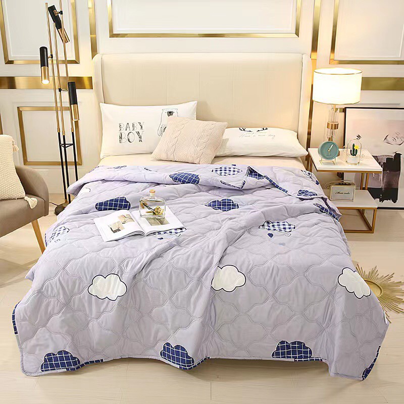 Chăn Hè Vải Cotton Đũi Mềm Mại, Thoáng Mát,Đa Dạng Mẫu Mã, Màu Sắc