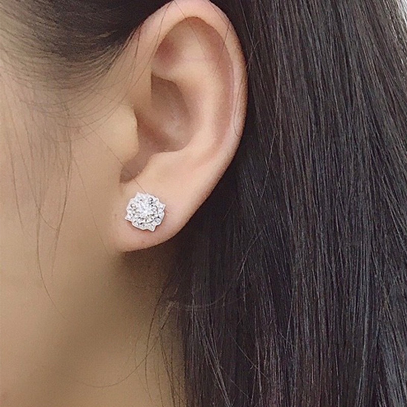 Bông tai nụ xỏ khuyên thiết kế độc đáo lấp lánh chất lượng tốt thời trang cho nữ đi tiệc