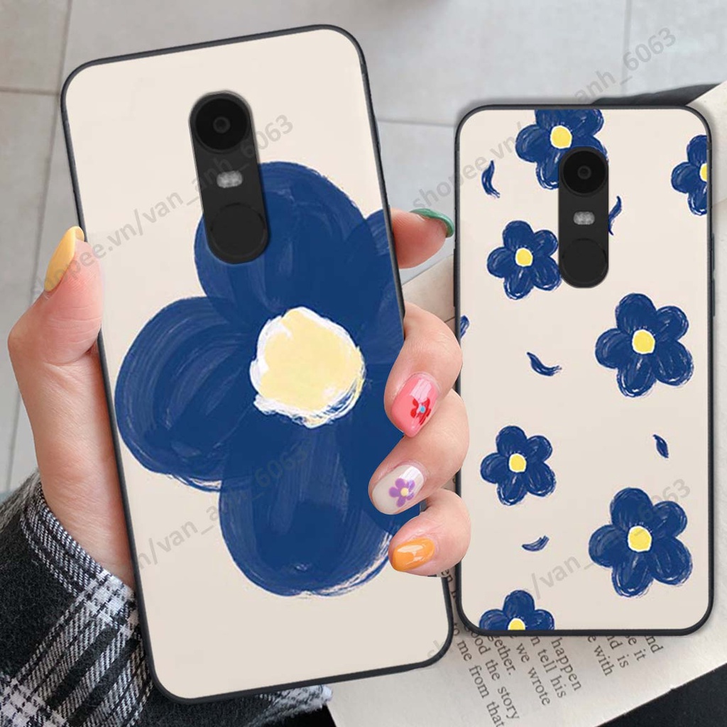 Ốp lưng Xiaomi Redmi Note 4/ Note 4x / Redmi 5 Plus in hình hoa, gấu rich bear nghệ thuật, thời trang