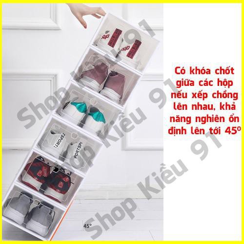 Hộp Đựng Giày, Box Để Giầy Dép Nam Nữ Bằng Nhựa Cứng Mica Trong Suốt Đồ Cao Cấp Giá Rẻ, Shop Kiều