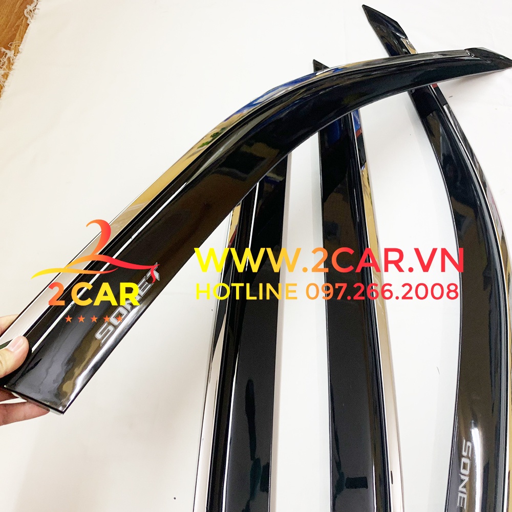 Vè che mưa xe KIA SONET 2021- 2022 chỉ INOX cao cấp