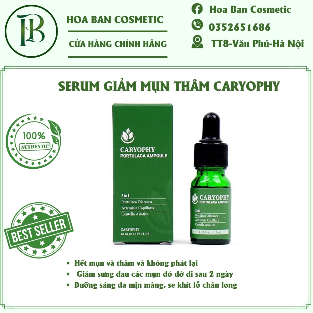 Serum giảm Mụn Thâm Dưỡng Trắng Da Giảm Thâm Hiệu Quả Caryophy