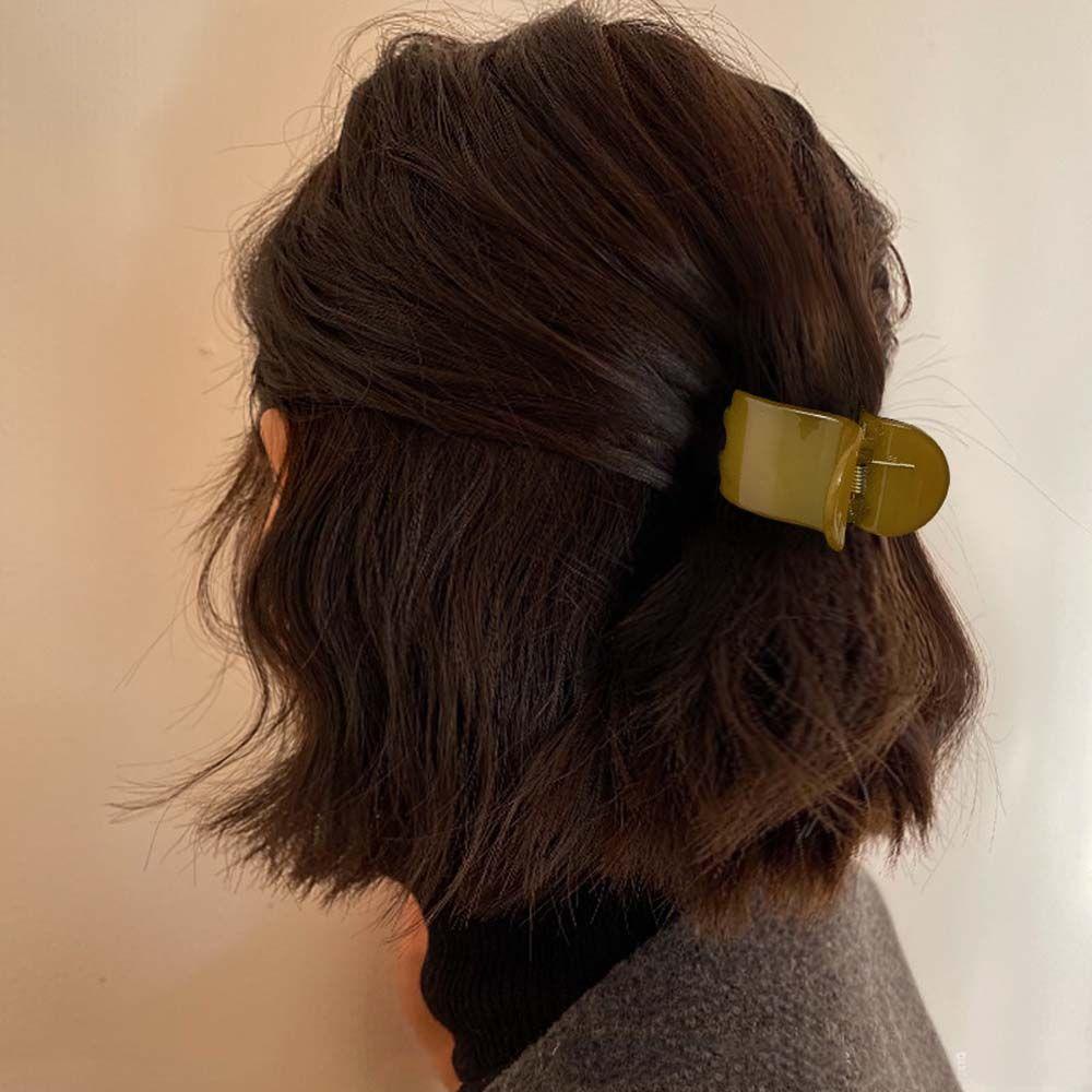 EXPEN Kẹp Tóc Móng Vuốt Nhỏ Màu Trơn Trong Suốt Dễ Thương Cho Bé Gái