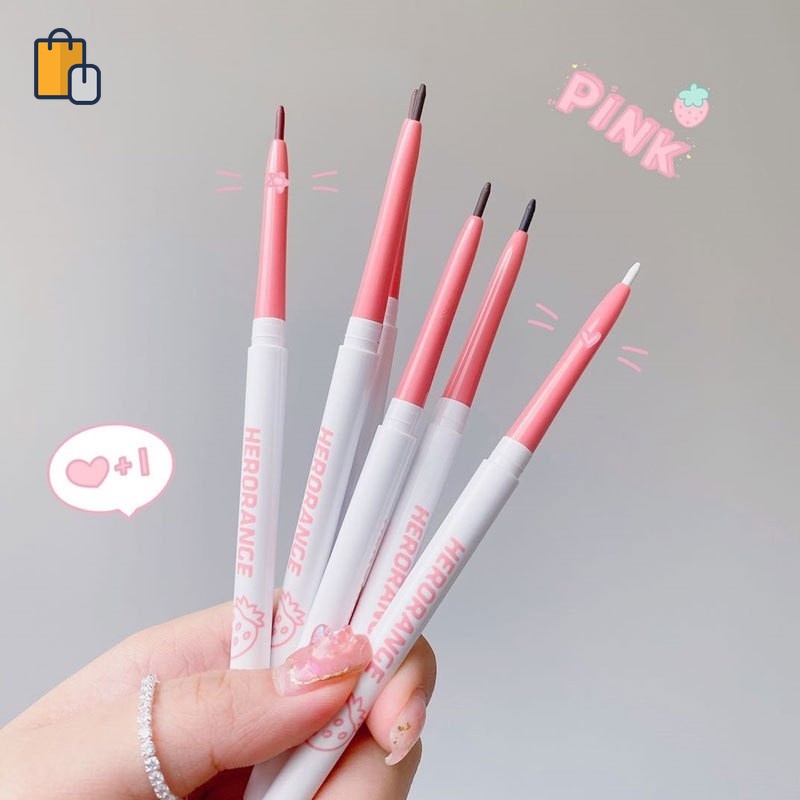 [Hàng mới về] Chì kẻ viền mắt Herorange thiết kế vỏ hình dâu tây dễ thương