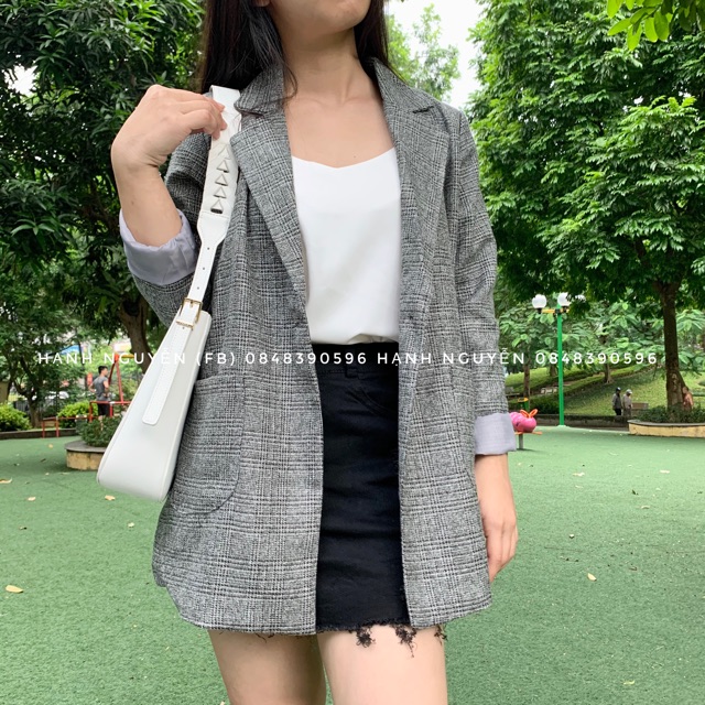 Áo blazer kẻ hàng 2 lớp nhiều màu kèm ảnh thật NoBrandOthers