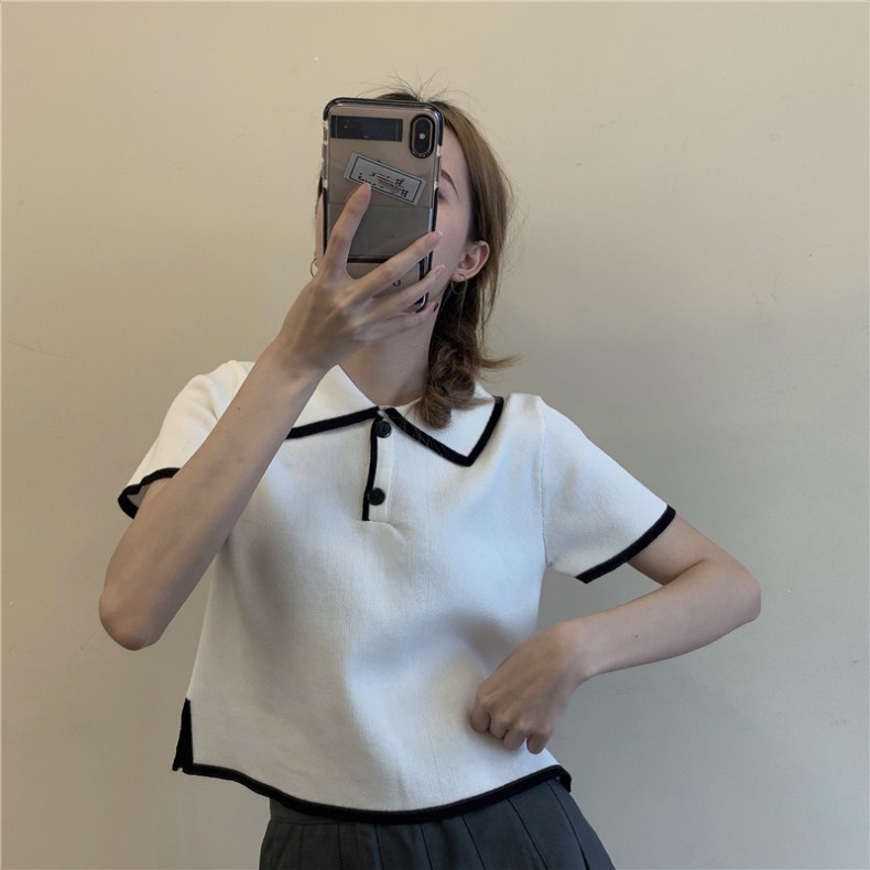 Áo Thun polo Tay Ngắn Dáng Rộng Thời Trang Mùa Hè 2022 Mới Cho Nữ