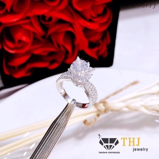 Nhẫn Hoa Đính Đá Cao Cấp Chuẩn Bạc Ta