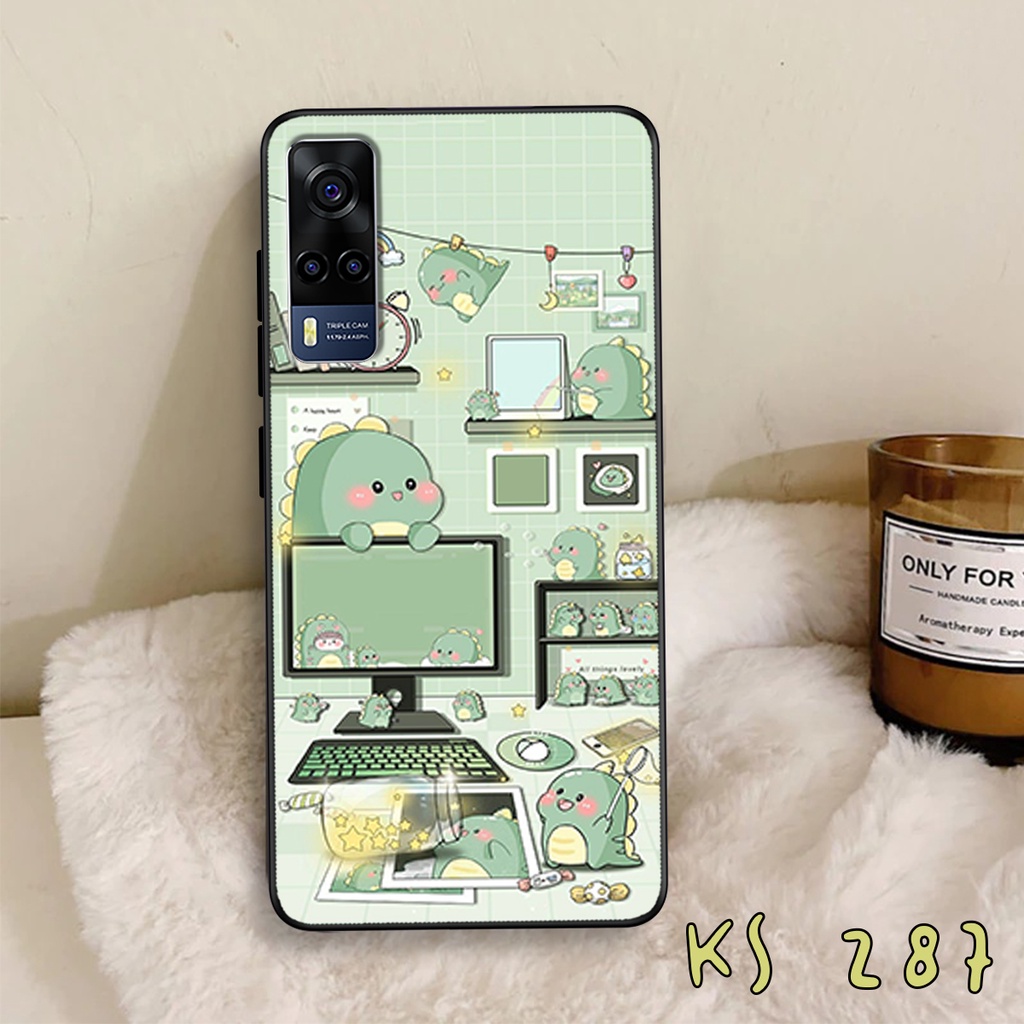 Ốp lưng Vivo Y72 5G - Y51 2020 - Y53s - Ốp lưng vivo in hình khủng long,dinosaur dễ thương