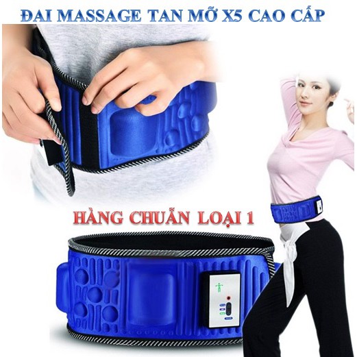 [LOẠI 1] Đai massage đánh tan mỡ bụng, đai massage giảm béo X5 Hàn Quốc