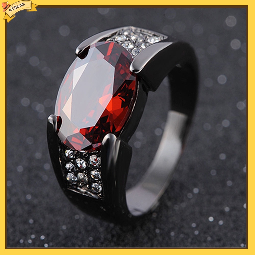 Nhẫn Đính Đá Phong Cách Sang Trọng Thanh Lịch Dành Cho Nam Size 8-12